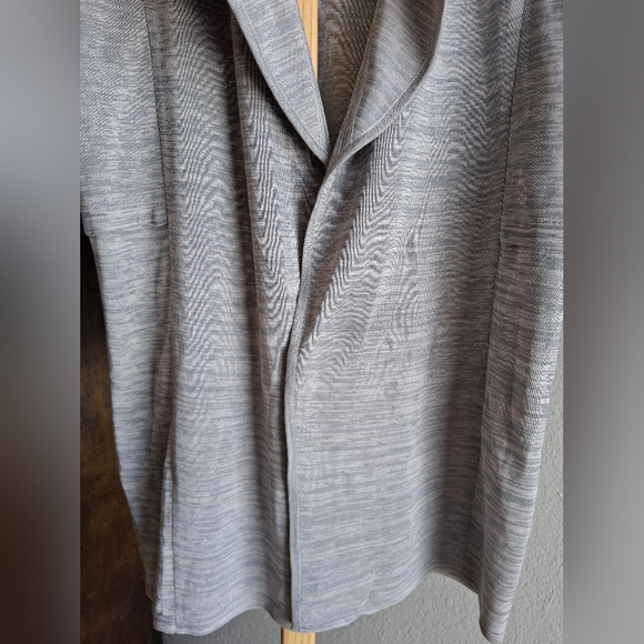 Women's MING WANG Grey Knit Blazer Jacket S EUC - Picture 3 of 12